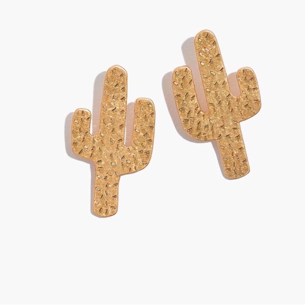 Rare Madewell Cactus earrings bold Made Well gold limited edition